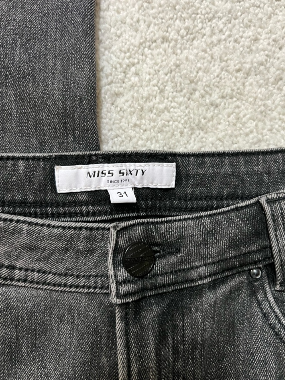 Miss Sixty Women's Straight Leg Jeans in Charcoal Black - Picture 2 of 7